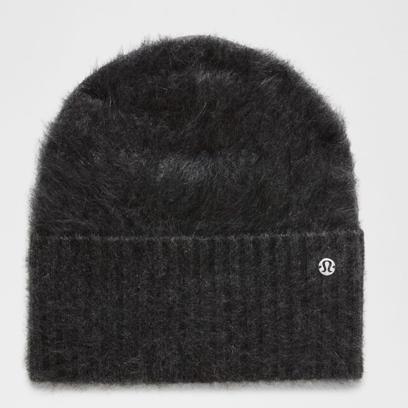 🆕 LULULEMON Fuzzy Cashmere Beanie Heathered Light Onyx NWT